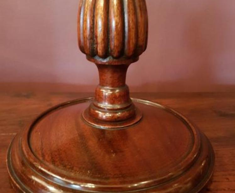 Quality Edwardian Antique Mahogany Table Lamp - Image 3