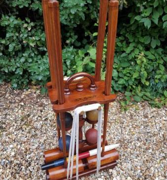 Rare Antique Ayres Of London Lawn Croquet Set