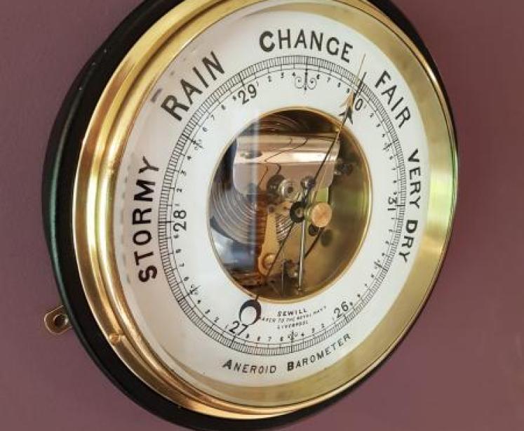 Antique Royal Navy Barometer by Sewill of Liverpool - Image 2