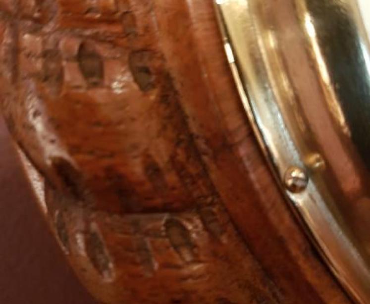 Victorian Carved Oak Barometer by Dixey  - Image 3