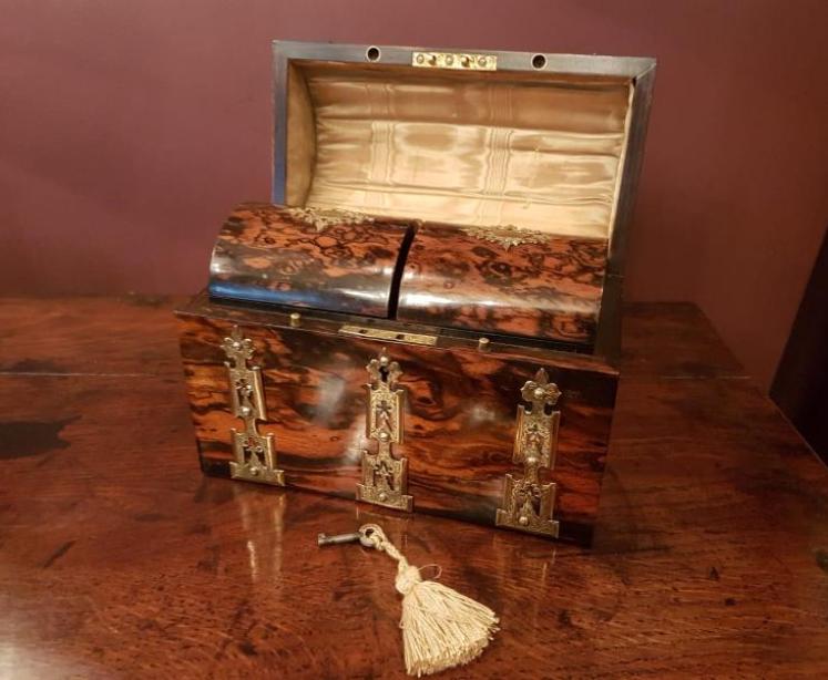 Outstanding Quality Early Victorian Coromandel Tea caddy - Image 5