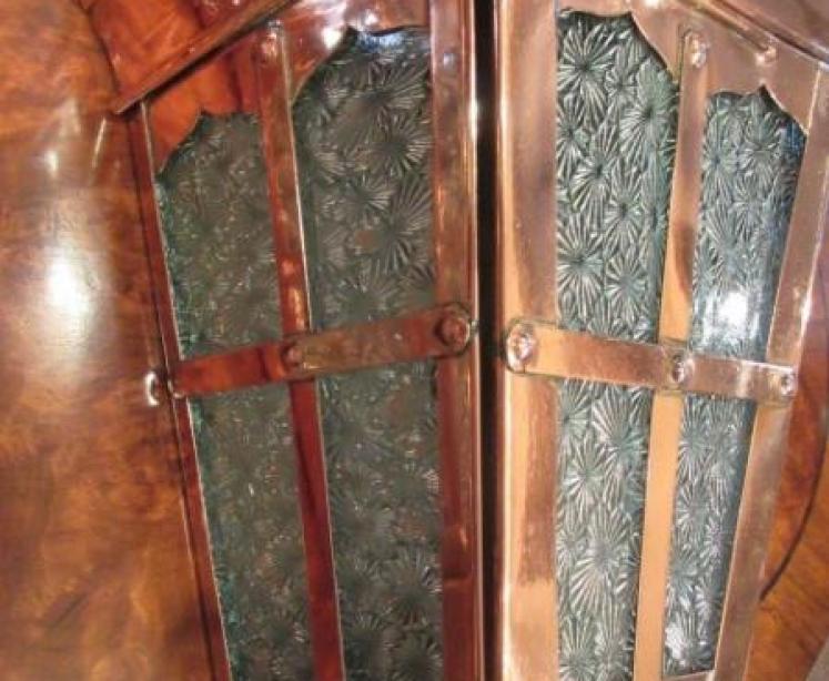 Pair of Arts & Crafts Antique Copper Wall Lanterns - Image 3