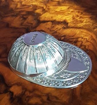 Edwardian Silver Jockeys Cap Caddy Spoon