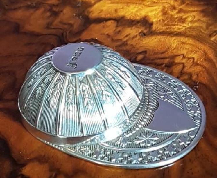Edwardian Silver Jockeys Cap Caddy Spoon - Image 1