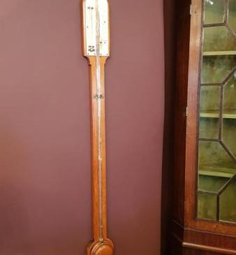 Victorian Oak Negretti and Zambra Stick Barometer