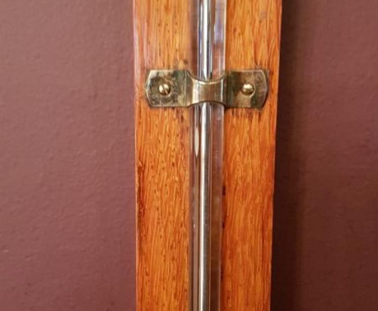 Victorian Oak Negretti and Zambra Stick Barometer - Image 3