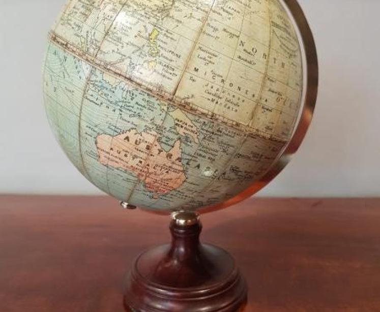 Antique 6" 1930's Phillips paper mache Globe - Image 1