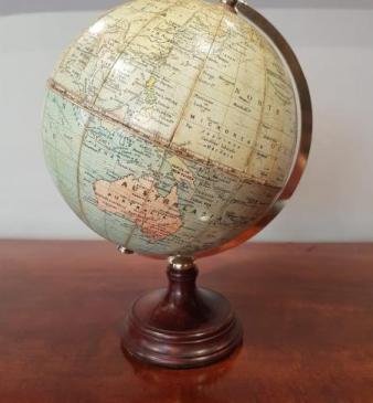 Antique 6" 1930's Phillips paper mache Globe