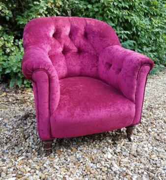 Quality Victorian Button Back Arm Chair