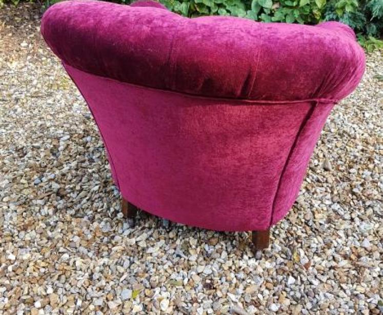 Quality Victorian Button Back Arm Chair - Image 2