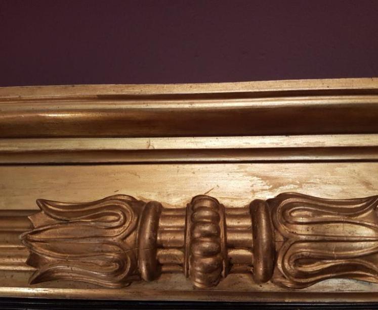 Antique Regency Timber Gilt Over Mantel Mirror - Image 4