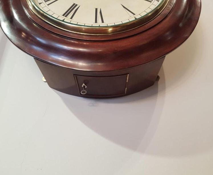 Antique Manoha Rhodes of Bradford Fusse Dial Clock - Image 4