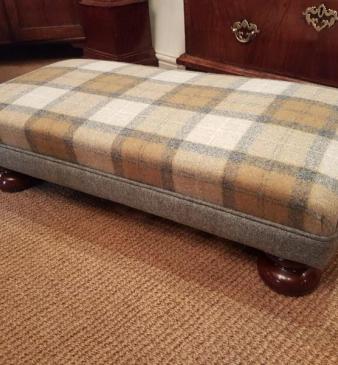 Victorian upholstered Low Foot Stool
