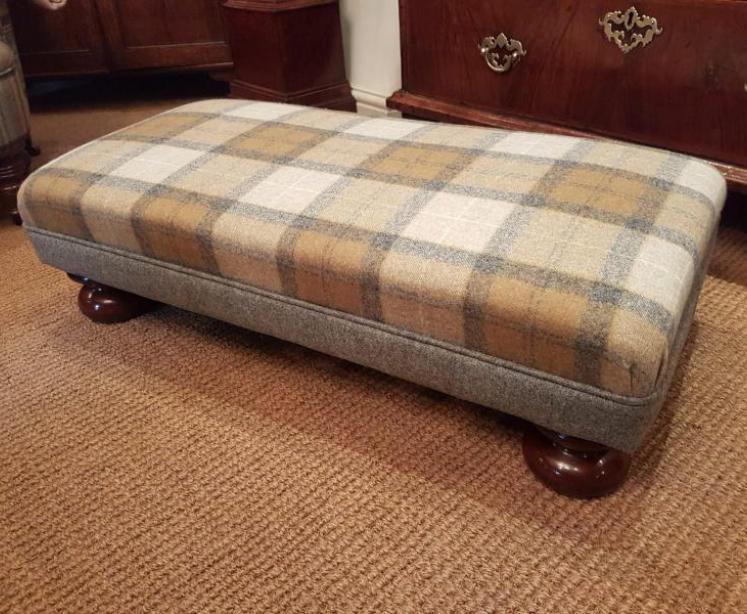 Victorian upholstered Low Foot Stool - Image 1