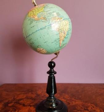 Rare 1930's 4" Phillips Geographic Globe 