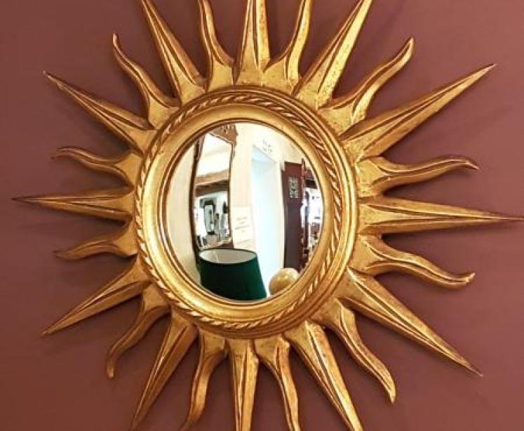 Original 1920s Timber Gilt Sunburst Mirror - Image 1