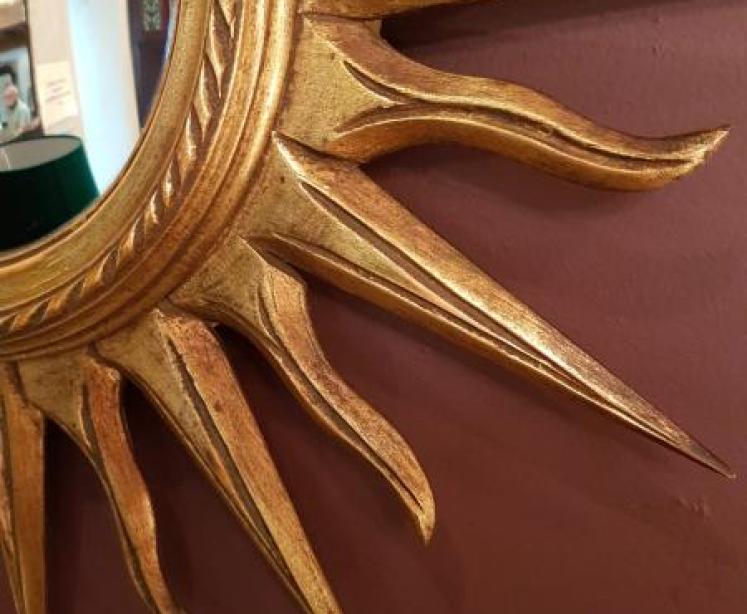 Original 1920s Timber Gilt Sunburst Mirror - Image 2