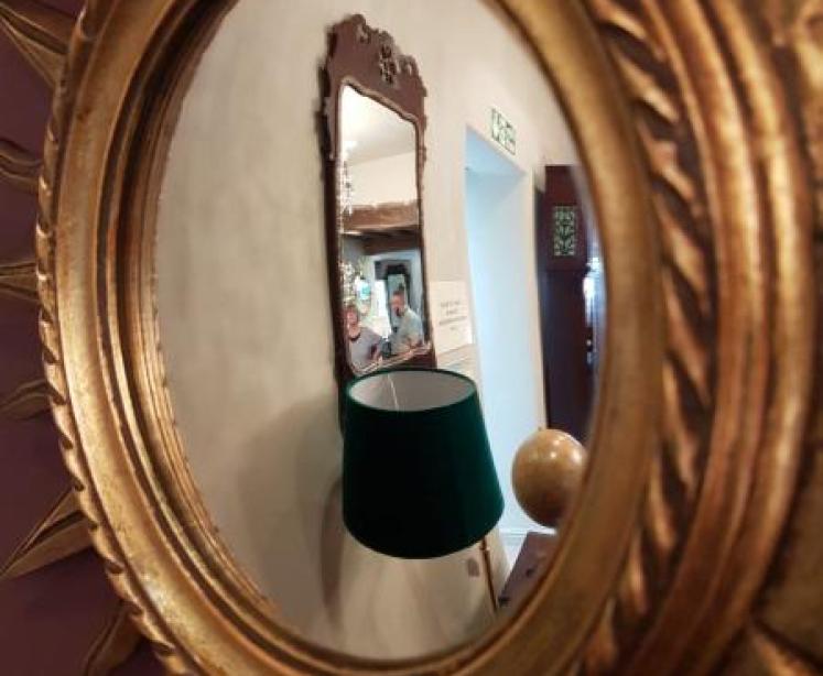 Original 1920s Timber Gilt Sunburst Mirror - Image 3