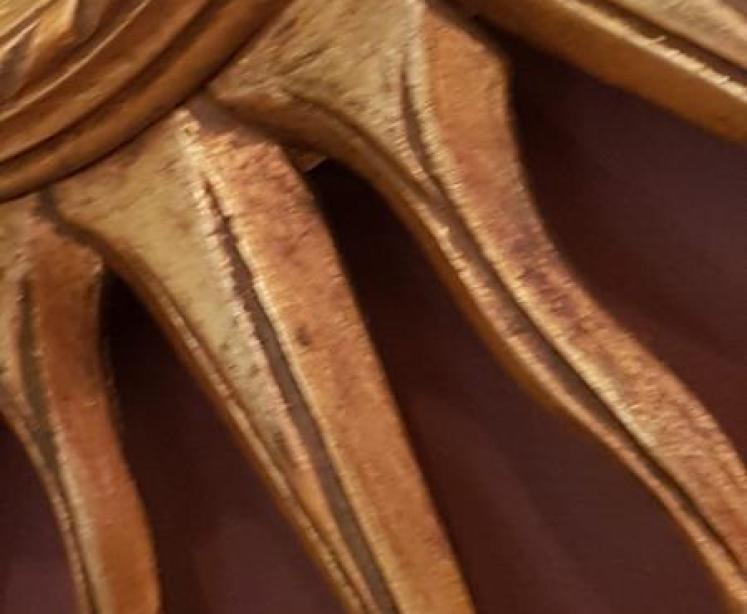 Original 1920s Timber Gilt Sunburst Mirror - Image 4