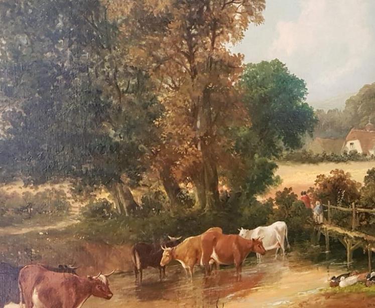 Superb Large Victorian Oil on Canvas by James Edwin Meadows  - Image 3