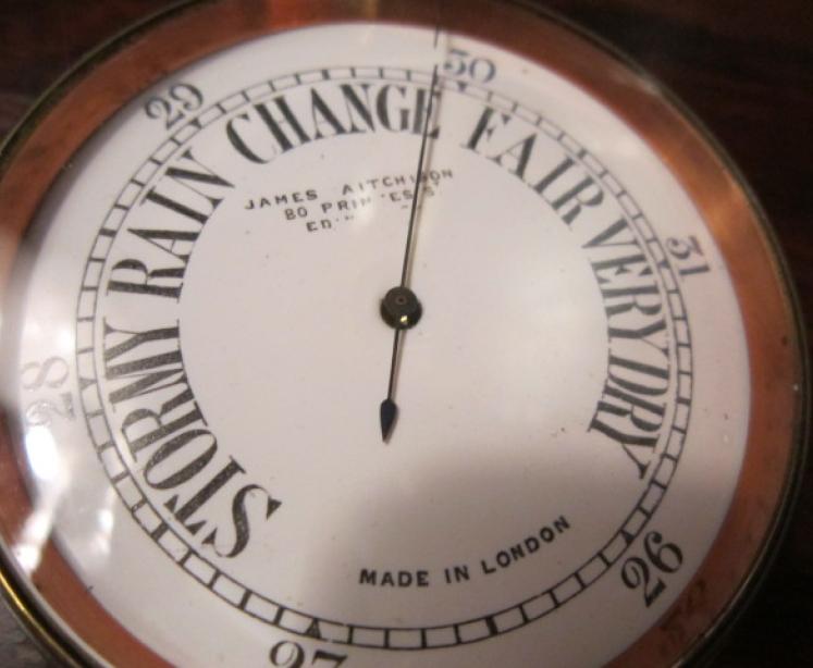 Superb Edwardian 9ct Gold Table Top Barometer - Image 3