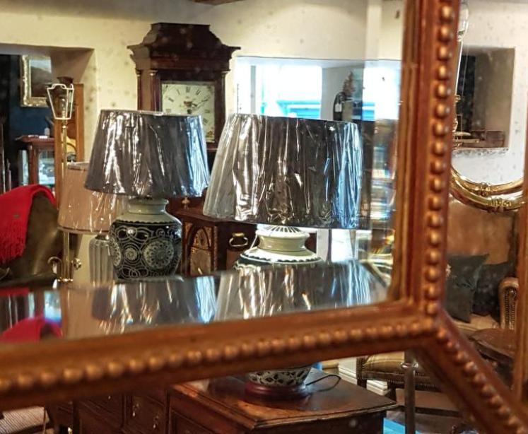 Early Victorian Timber Gilt Segmented Over Mantel Mirror - Image 4