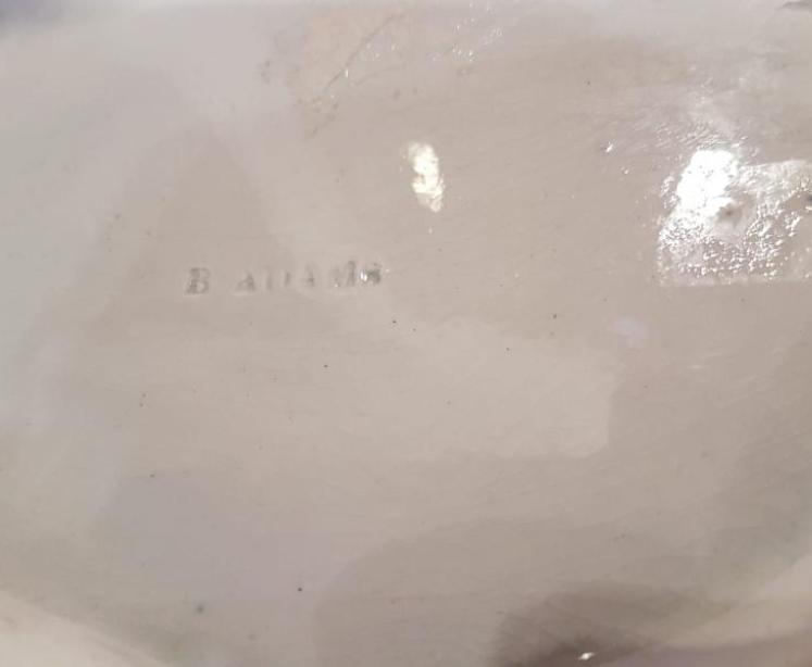 Early Victorian Adams Blue and White Transfer Print Dish - Image 4