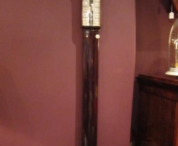 Fine Regency Rosewood Bow Fronted Stick Barometer - Image 1