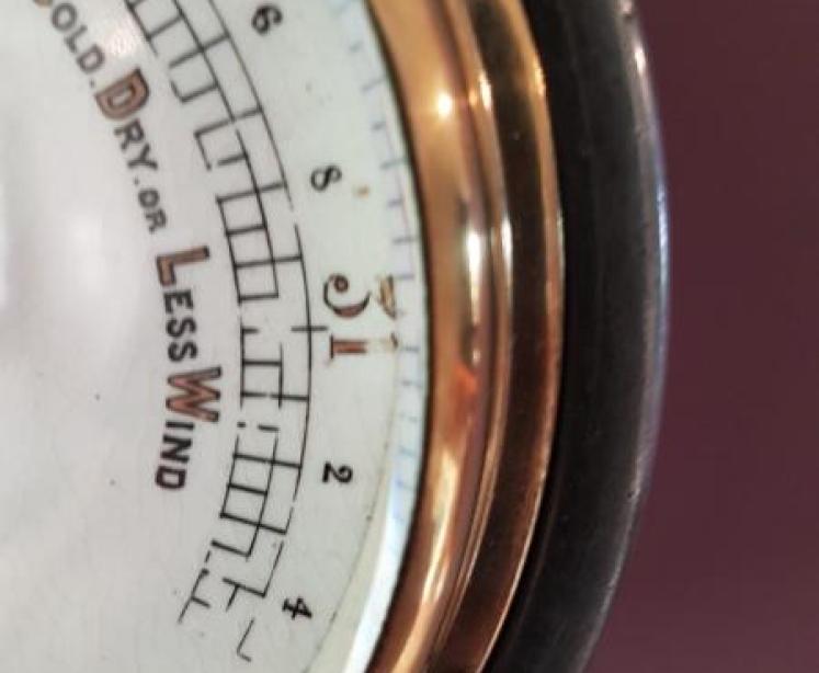 Fisherman's Bulk Head Marine Barometer by Dollond - Image 3