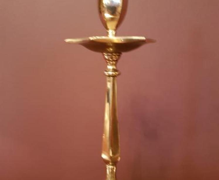 Pair of Early Victorian Cast Bronze Candlesticks - Image 5