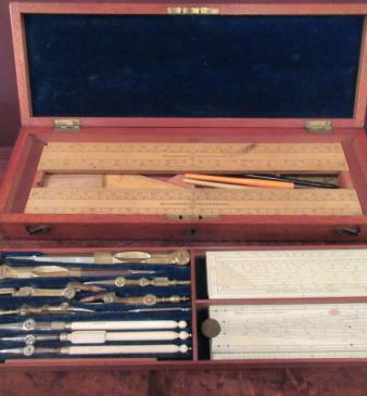Victorian Antique Large Architect's Drawing Instrument Set