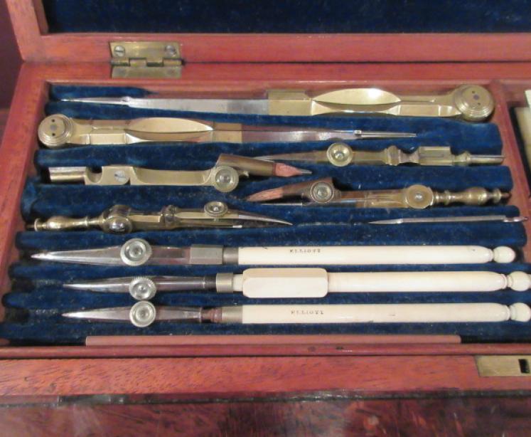Victorian Antique Large Architect's Drawing Instrument Set - Image 2