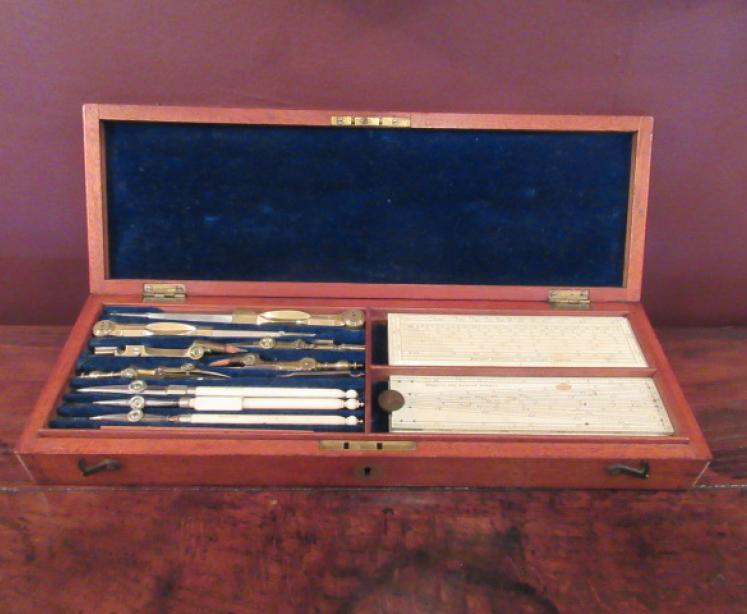 Victorian Antique Large Architect's Drawing Instrument Set - Image 5