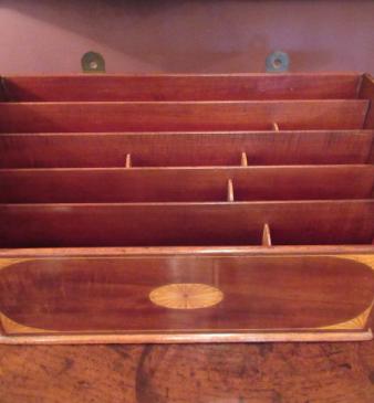 Edwardian Antique Sheraton Inlaid Stationery Rack