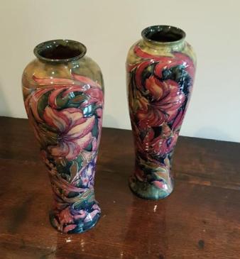 Superb Pair of Early Moorcroft Spanish Vases