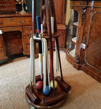Superb Victorian Mahogany Croquet Stand