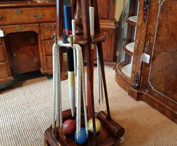 Superb Victorian Mahogany Croquet Stand - Image 1