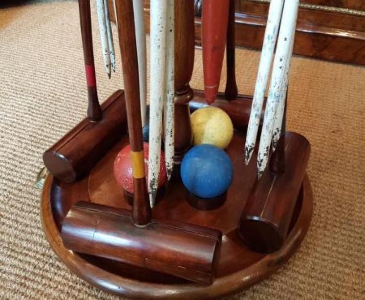 Superb Victorian Mahogany Croquet Stand - Image 5