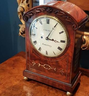 William IV Period Antique Double Fusee Bracket Clock