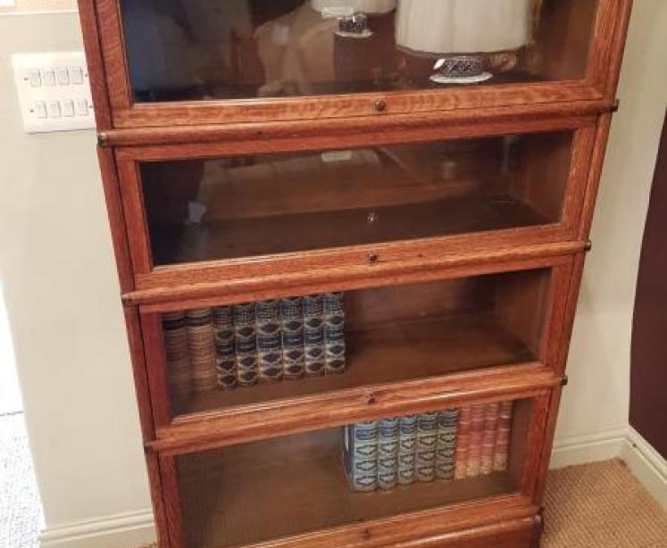 Edwardian Solid Oak Globe Wernicke Sectional Bookcase - Image 1