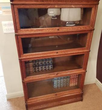 Edwardian Solid Oak Globe Wernicke Sectional Bookcase