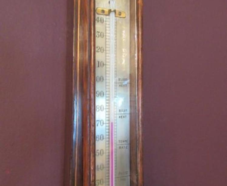 Mid Victorian Rosewood Inlaid Banjo Barometer - Image 4