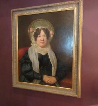 Mid Victorian Antique Oil on Canvas Portrait of a Lady