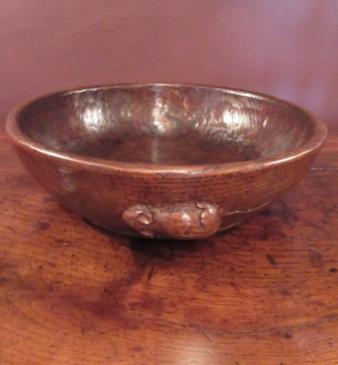 Early Mouseman Adzed Solid Oak Large Fruit Bowl