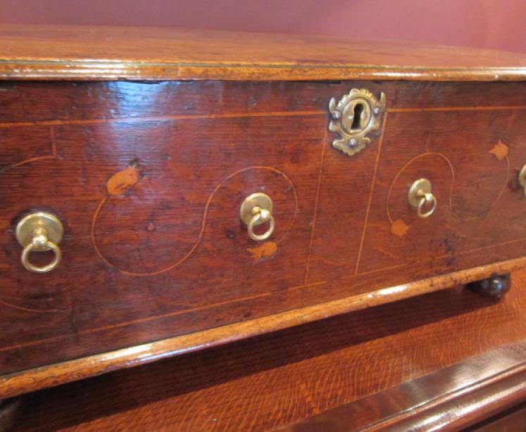 Rare William & Mary Period Inlaid Lace Box - Image 2