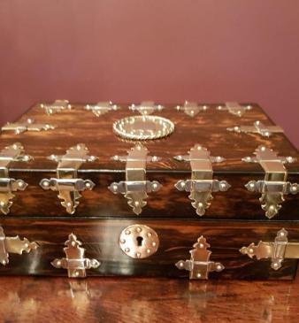 Superb Antique Victorian Caromandel Jewel Box