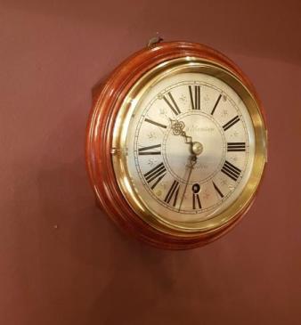 Antique J.W. Benson London 6" Dial Clock
