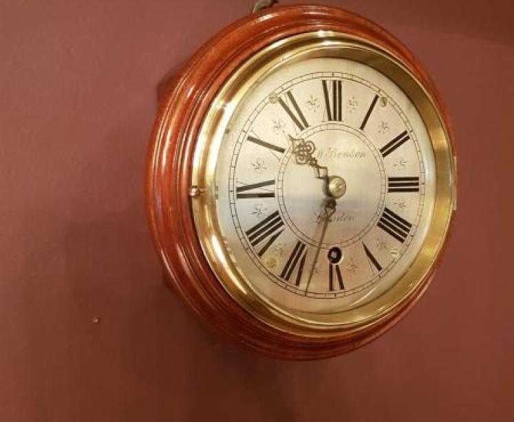Antique J.W. Benson London 6" Dial Clock - Image 1