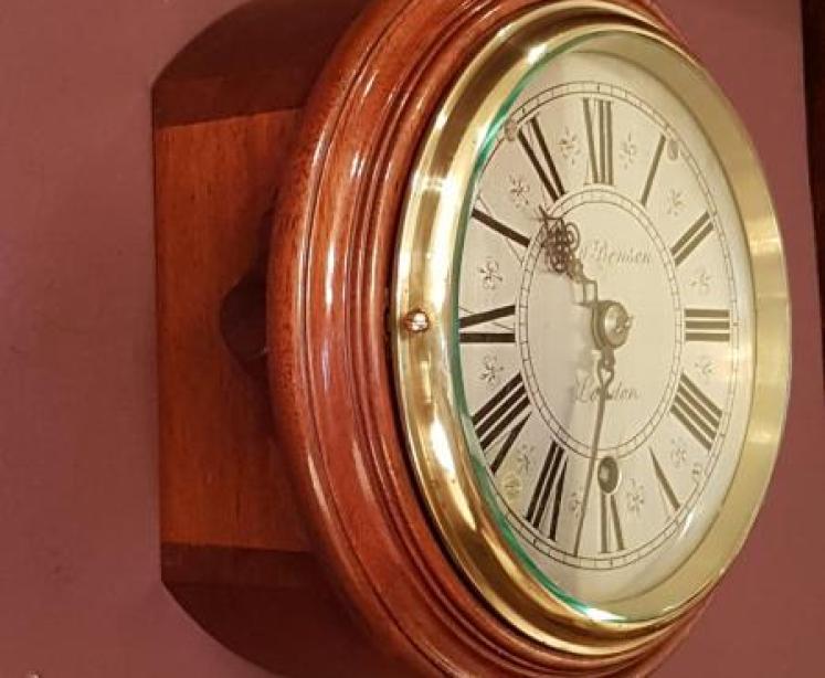 Antique J.W. Benson London 6" Dial Clock - Image 4