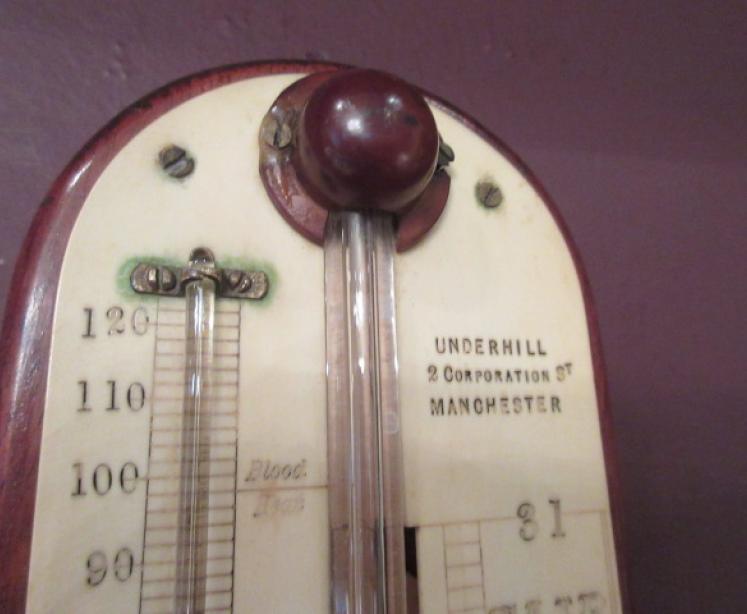 Slim Mid Victorian Antique Manchester Stick Barometer - Image 3